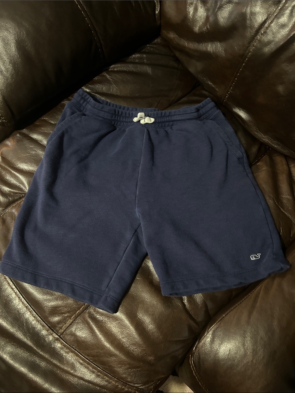 Vineyard Vines Boys Large Navy Drawcord Athletic Shorts